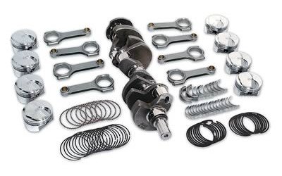 1-92002 Cast Rotating Assembly for Small Block Chevy 350 to 383 Stroker [2-Piece Rear Seal]