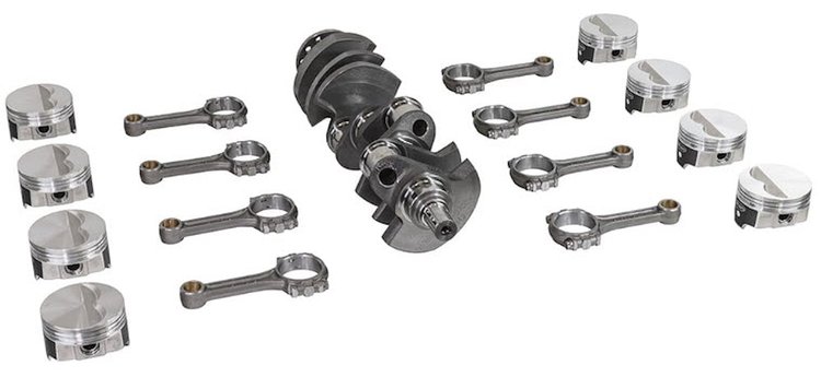 1-92300BIE Chevy 350 Series 9000 Cast Street Performance 355 ci. Rotating Assembly [1-Piece Rear Seal]