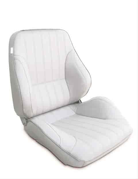 Rally Lo Back Recliner Left White Vinyl