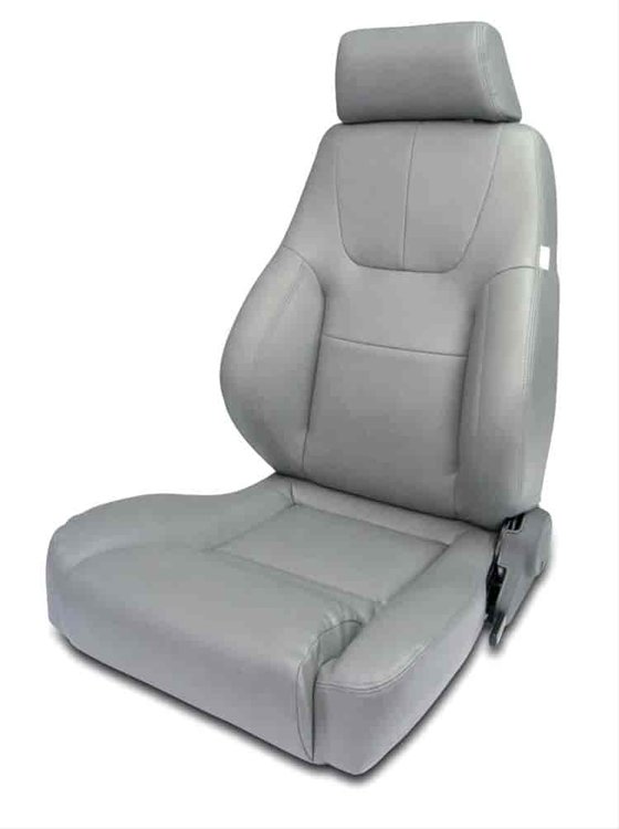 Elite Lumbar Recliner Right Grey Vinyl