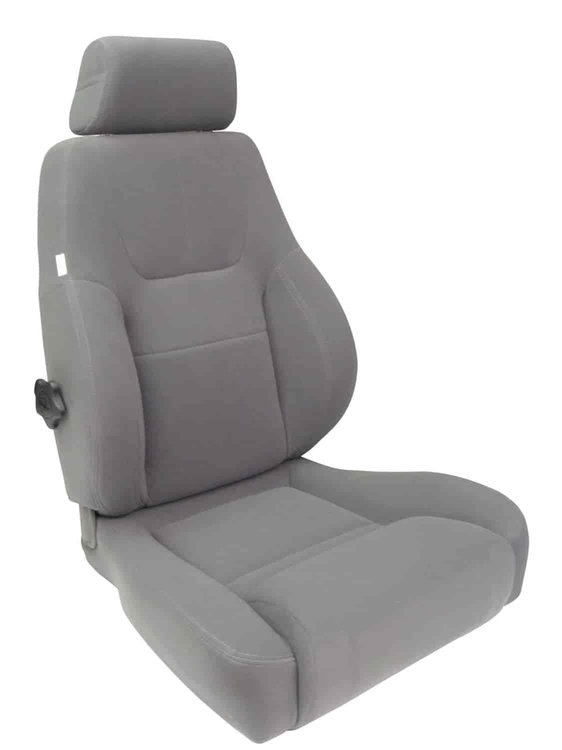 Elite Lumbar Recliner Right Grey Velour