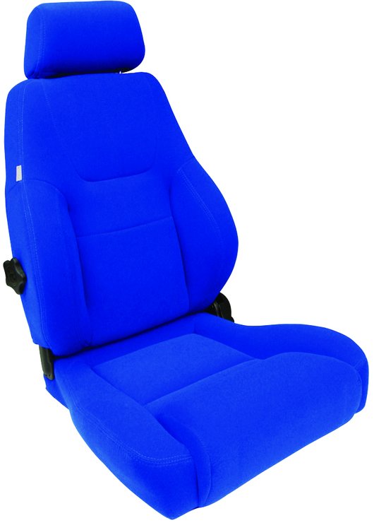 Elite Lumbar Recliner Right Blue Velour