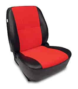 Pro90 Lowback 1400 Seat Red Velour/Black Vinyl Trim