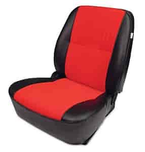 Pro90 Lowback 1400 Seat Red Velour/Black Vinyl Trim