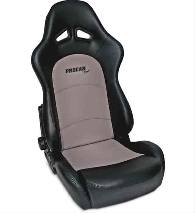 Sportsman Pro Recliner Left or Right Black Vinyl Trim Grey Velour Insert