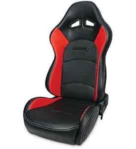 Evolution 1616 Seat Black Vinyl/Red Trim