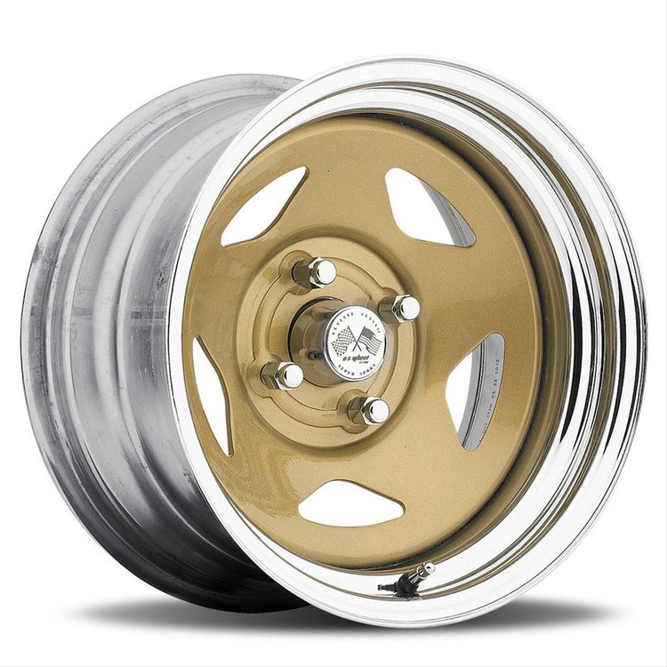 021 SERIES 14X6 4X4.5 Bolt Circle 3.5 Backspacing 25mm Offset 2.66 Centerbore GOLD/CHROME Finish