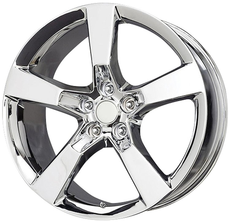 CHROME CHEVY CAMARO SS 20 x 9 5 x 120 Bolt Circle NA Back Spacing +35 offset 671 Center Bore 1543 lbs Load Rating