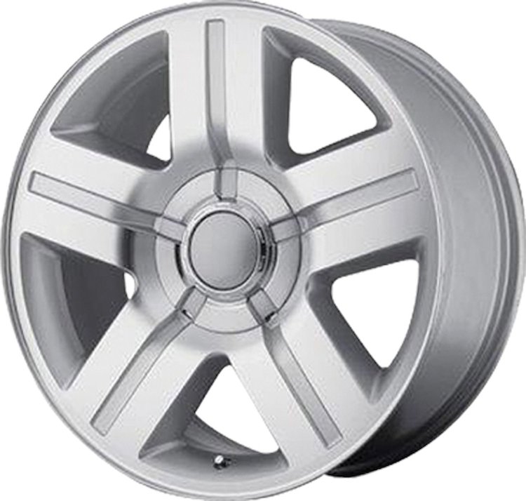 SILVER CHEVY SILVERADO 2011 22 x 9 6 x 55 Bolt Circle NA Back Spacing +31 offset 783 Center Bore 2500 lbs Load Rating