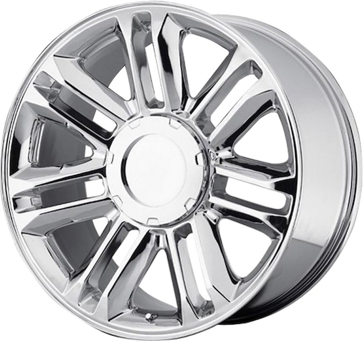 CHROME CHEVY ESCALADE 2011 & UP 22 x 9 6 x 55 Bolt Circle NA Back Spacing +31 offset 783 Center Bore 2700 lbs Load Rating