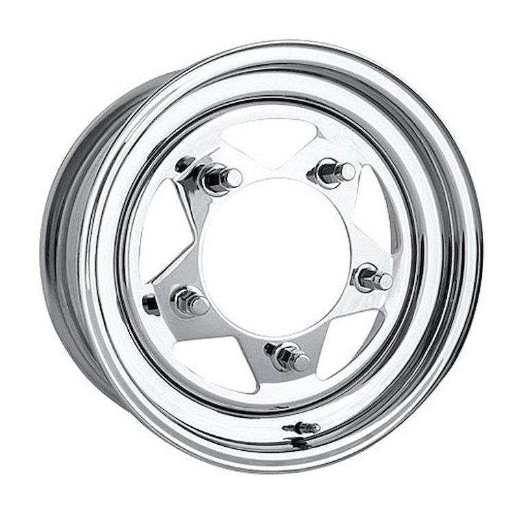 CHROME BAJA STAR VW 15 x 6 5 x 205 Bolt Circle 325 Back Spacing 6 offset 160 Center Bore 1100 lbs Load Rating