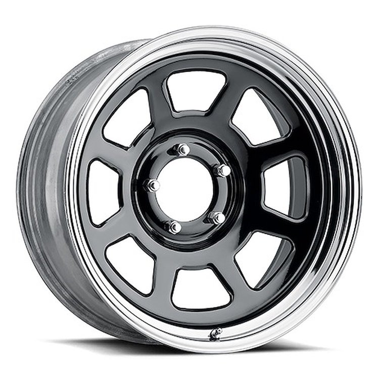 451-8234 451-Series D-LUX Wheel [Size: 17" x 12"] Chrome/Gloss Black Finish