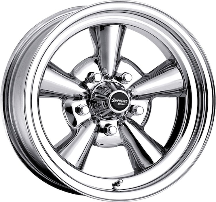 Original Chrome Supreme Wheel (Series 48) Size: 15" x 6"