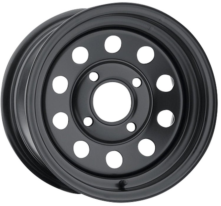 BLACK MOJAVE ATV 12 x 7 4 x 137 Bolt Circle NA Back Spacing 3+4 offset 4345 Center Bore 700 lbs Load Rating