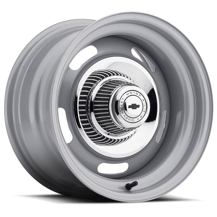 Silver Rallye (Series 55) 15"x7" 5x4.75" Boltcircle with 4" Backspacing