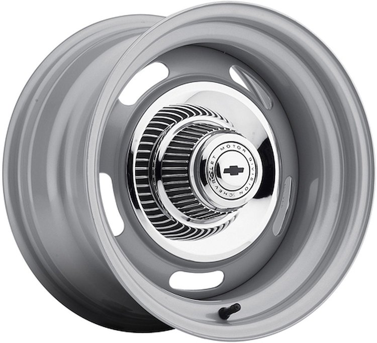 Silver Rallye (Series 55) 15"x7" 5x4.75" Boltcircle with 4.5" Backspacing