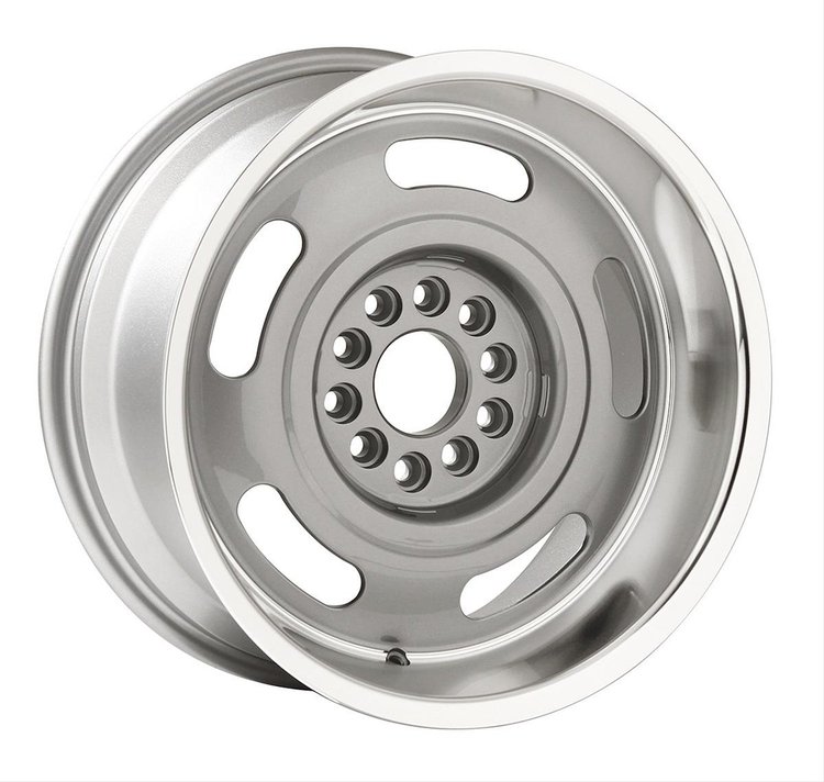 CORVETTE RALLYE SILVER/MACHINE 17X8 5X4.75/5X5 BOLT CIRCLE