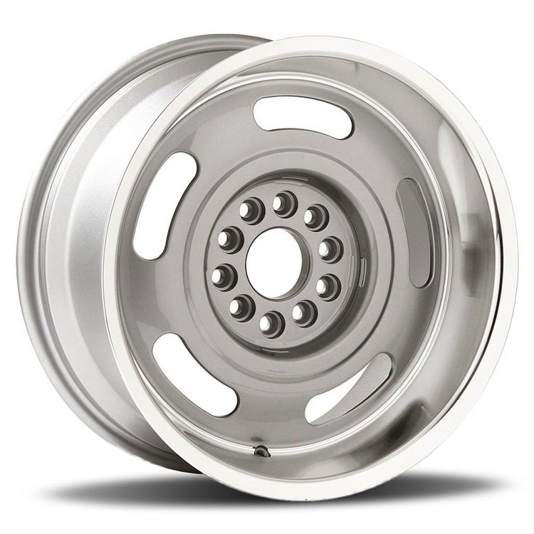 CORVETTE RALLYE SILVER/MACHINE 17X9 5X4.75/5X5 BOLT CIRCLE
