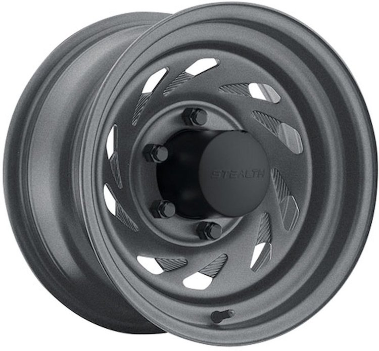 STEALTH GUNMETAL NINJA 15 x 8 6 x 55 Bolt Circle 375 Back Spacing 19 offset 428 Center Bore 1500 lbs Load Rating