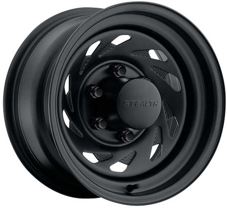 STEALTH BLACK NINJA 16 x 8 6 x 55 Bolt Circle 45 Back Spacing 0 offset 428 Center Bore 2000 lbs Load Rating