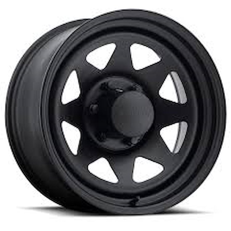 STEALTH 8-SPOKE MATTE BLACK 15X7 6X5.5 BOLT CIRCLE 3.75 B