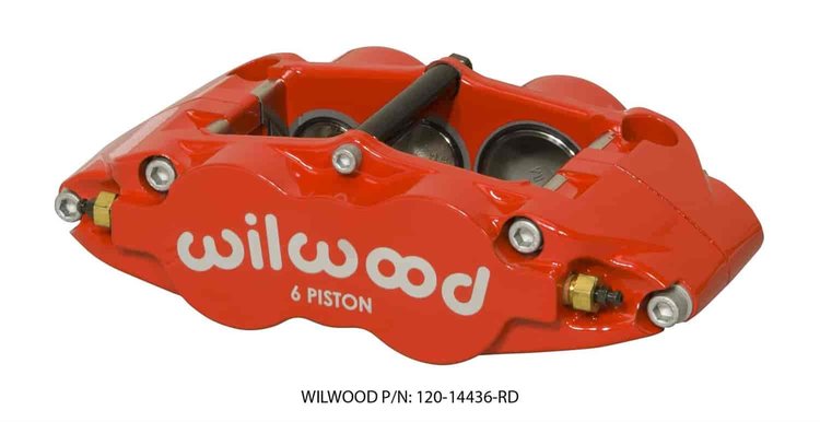 FNSL6R 6 Piston Brake Caliper w/ Dust Seal Radial Mount