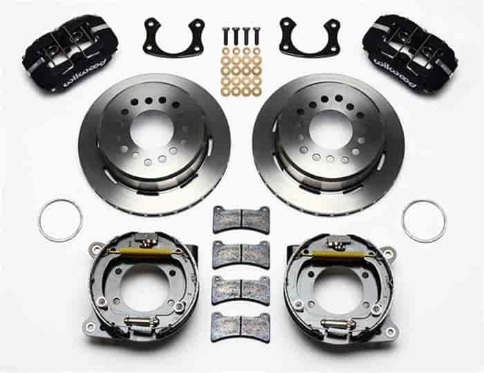 Forged Dynapro Low-Profile Rear Parking Brake Kit for Big Ford New-Style Axle Flanges