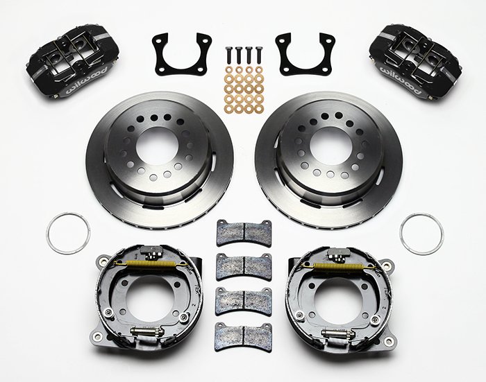 Dynapro Low-Profile Rear Parking Brake Kit Rear End Axle: Olds/Pontiac Flange