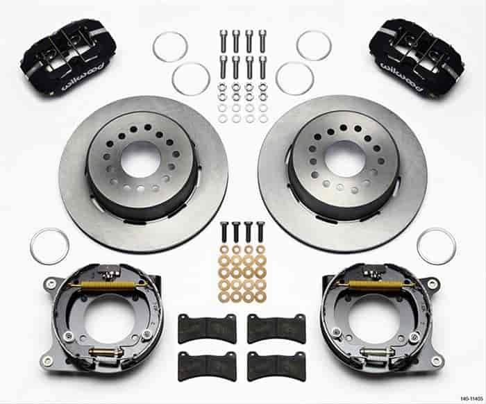 Dynapro Low-Profile Rear Parking Brake Kit Rear End Axle: 1955-1957 Chevy Flange