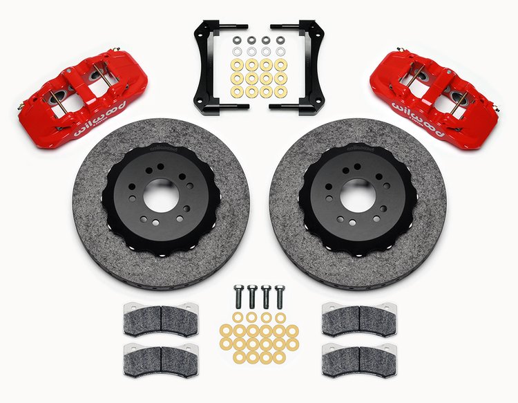 AERO6 Dynamic Front Kit 14.00 C/SiC Rotor Red