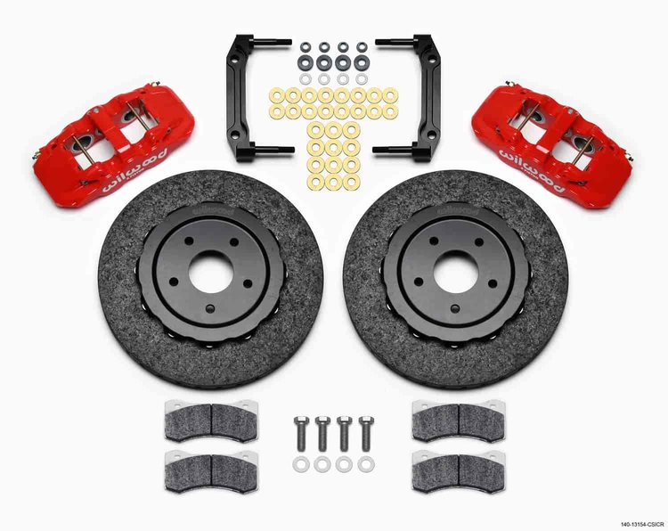 AERO6 Dynamic Front Kit 14.00 C/SiC Rotor Red