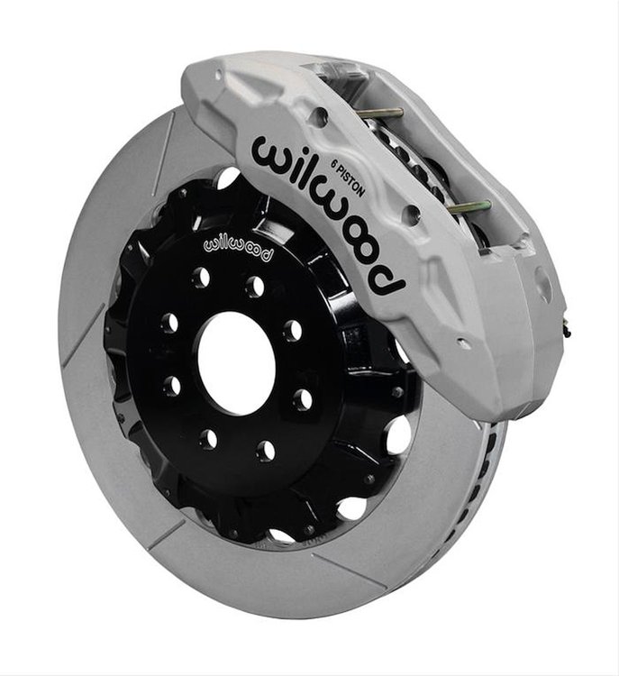 TX6R Truck Front Brake Kit for 2001-2010 Chevy/GMC 1500/2500, 2005-2009 Hummer H2 with Clear Finish Calipers