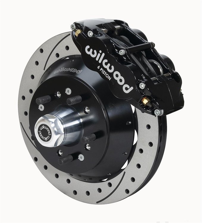 140-14840-D Forged Narrow Superlite 6R Big Brake Front Brake Kit w/Drilled, Slotted Rotors for 1968-1972 Ford F-100 2WD Trucks