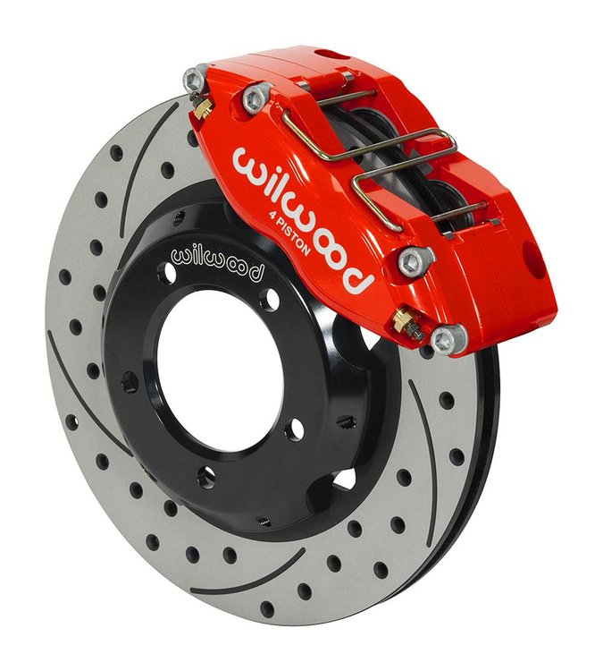 DynaPro Front Big Brake Kit (Hat) 1961-1967 Jaguar XKE, 1968 Jaguar XKE Series 1 - Drilled and Slotted Rotors
