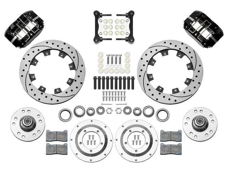Dynapro Radial Big Brake Front Kit with Hub for AFX Pro Spindle GM A-Body, F-Body, X-Body Vehicles