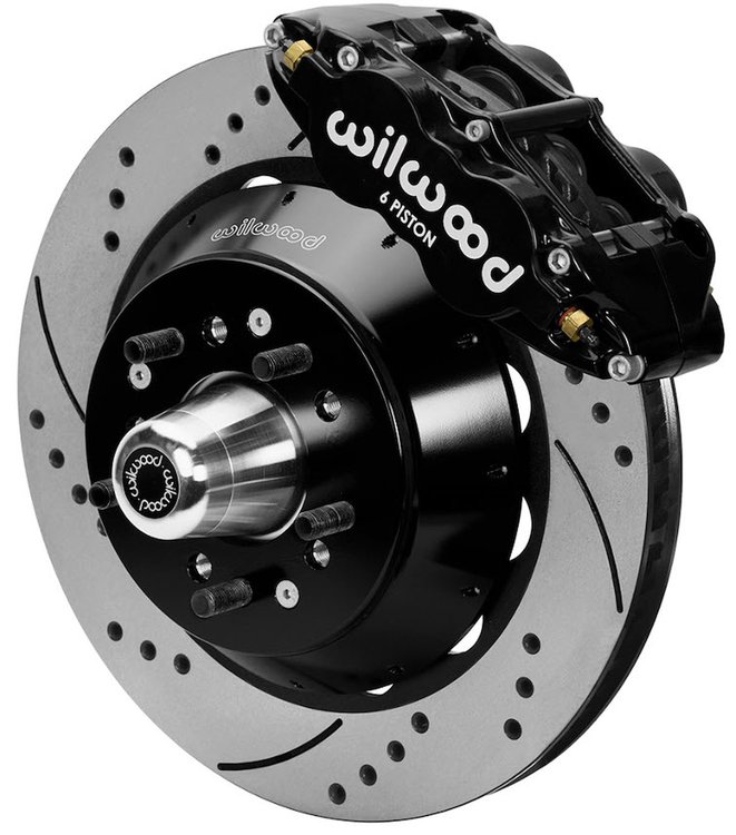 140-164 Forged Narrow Superlite 6R Big Brake Front Brake Kit for 1970-1973 Ford, Mercury Cars w/Disc Brake Spindles
