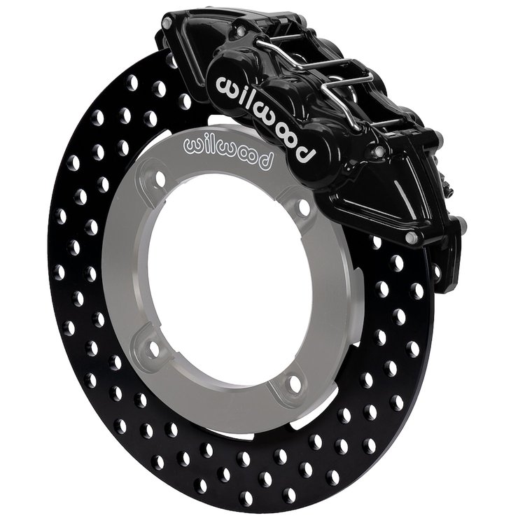 16626-D UTV6 Front Brake Kit Fits Select Honda Talon 1000R, 1000X, 1000X-4 [Black 6-Piston Calipers w/Black Drilled Rotors]