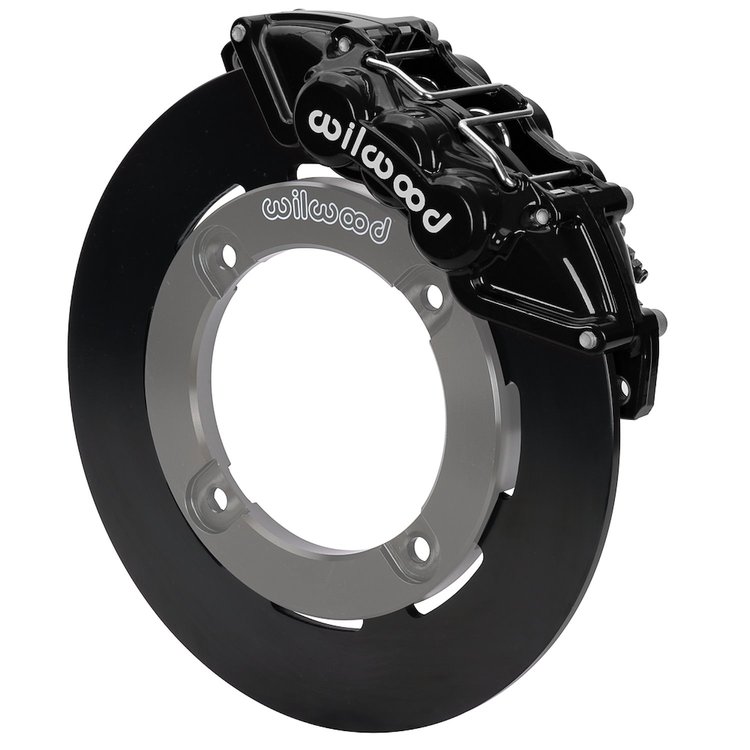 16626 UTV6 Front Brake Kit Fits Select Honda Talon 1000R, 1000X, 1000X-4 [Black 6-Piston Calipers w/ Black Solid Rotors]