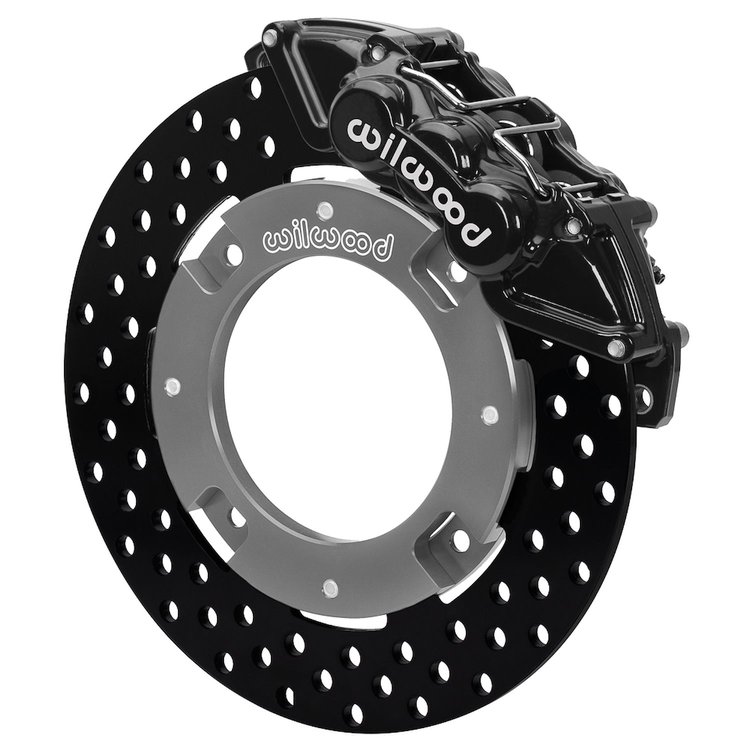 16628-D UTV6 Front Brake Kit fits Select Can-Am Maverick X3 [Black 6-Piston Calipers w/Black Drilled Rotors]