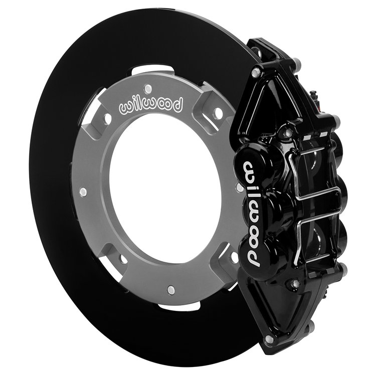 16629 UTV4 Rear Brake Kit fits Select Can-Am Maverick X3 [Black 4-Piston Calipers w/ Black Solid Rotors]