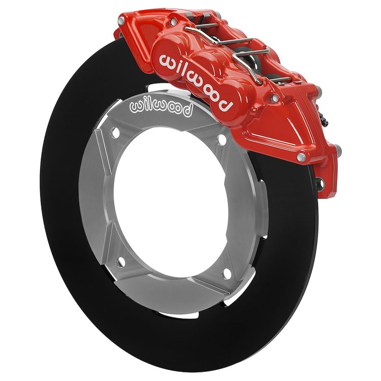 16632-R UTV6 Front Brake Kit fits Select Polaris RZR XP 1000, XP 4 1000, RS1 [Red 6-Piston Calipers w/ Black Solid Rotors]