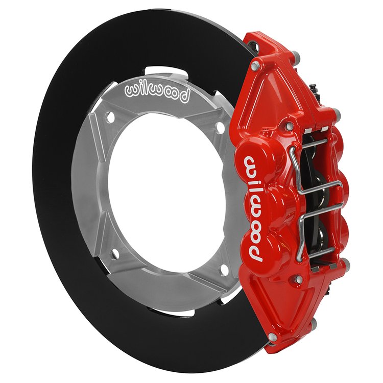 16633-R UTV6 Rear Brake Kit fits Select Polaris RZR XP 1000, XP 4 1000, RS1 [Red 6-Piston Calipers w/ Black Solid Rotors]