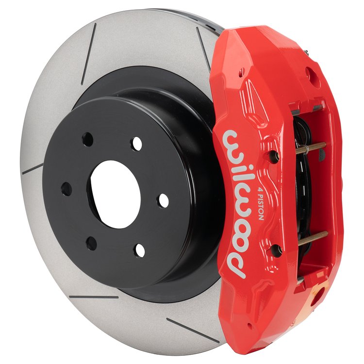 TX4R Big Rear Brake Kit for 1999-2018 GM Trucks, SUVs (Red Calipers w/Slotted Rotors)
