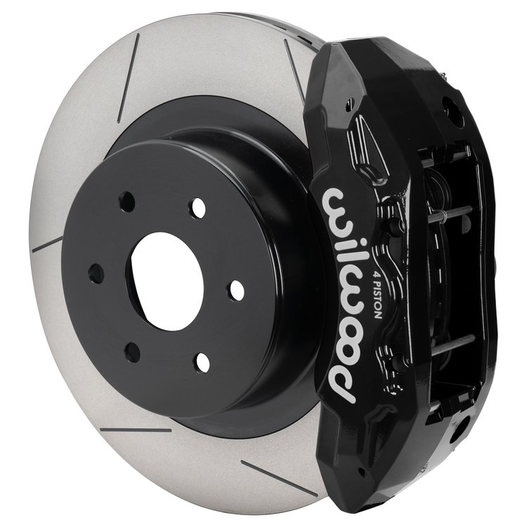 TX4R Big Rear Brake Kit for 1999-2018 GM Trucks, SUVs (Black Calipers w/Slotted Rotors)