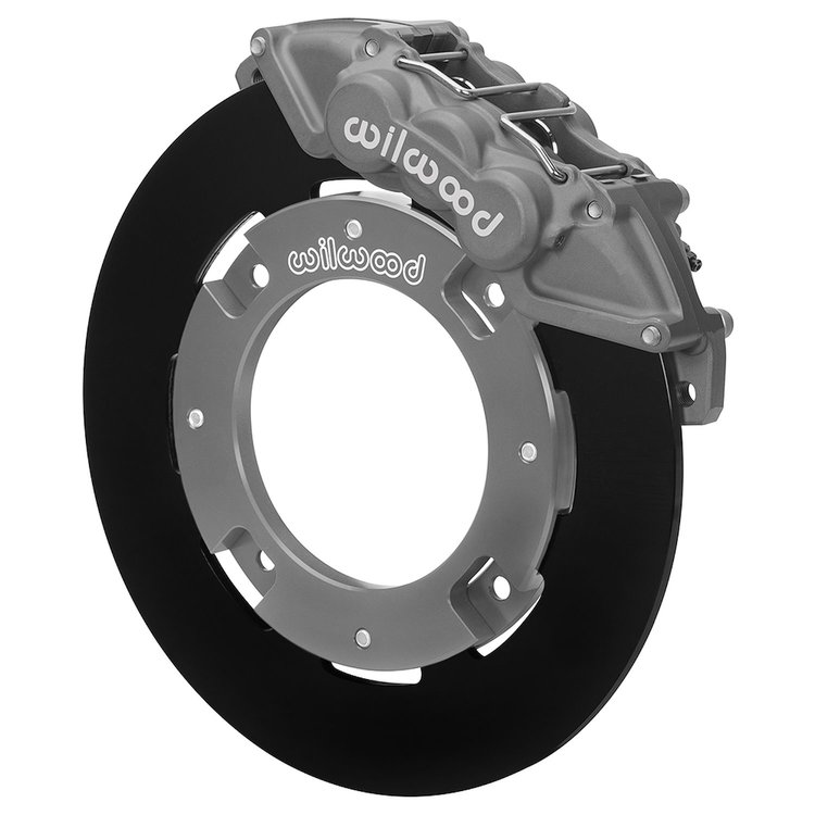 17040 UTV6 Front Brake Kit (Race) for Can-Am Maverick X3 [Clear Anodized 6-Piston Calipers, Black Solid Rotors]