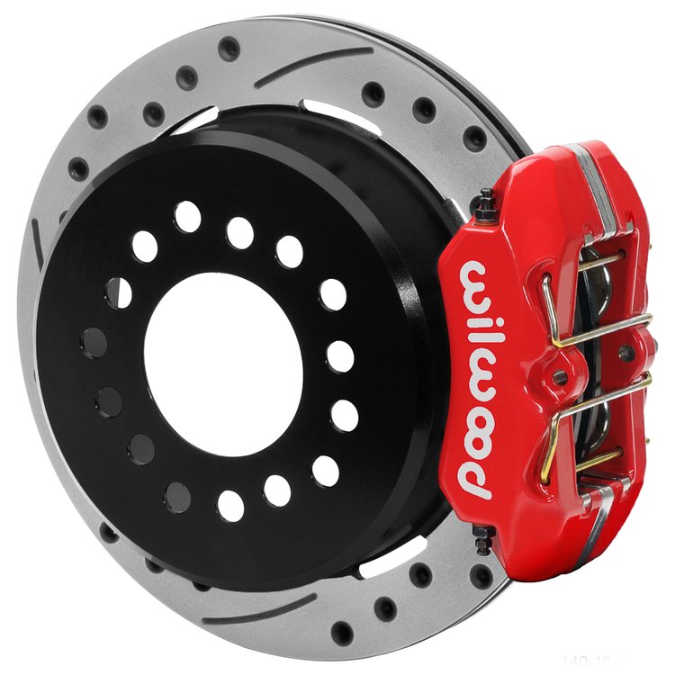 140-17120-DR Forged Dynapro Low-Profile Rear Parking Brake Kit for Select 1978-1988 GM Cars w/7.625 in. Rear Axle (Red)