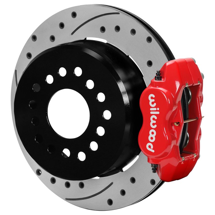 140-17121-DR Forged Dynalite Rear Parking Brake Kit for Select 1978-1988 GM Cars w/7.625 in. Rear Axle (Red)