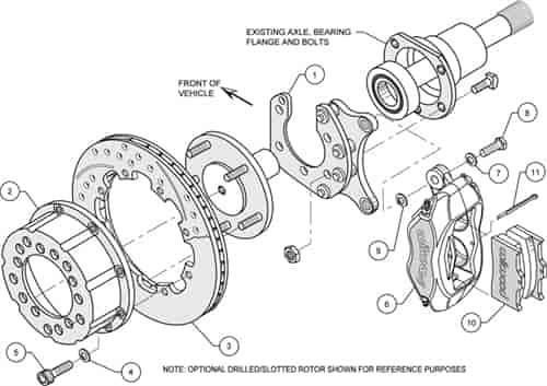 Forged Dynalite Pro Series Brake Kit Rear End: Mopar 8-3/4" & 9-3/4" / Dana 60
