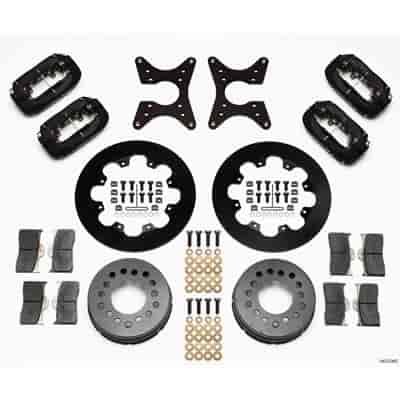 Forged Dual Caliper Dynalite Rear Drag Brake Kit Rear End: Olds/Pontiac Flange