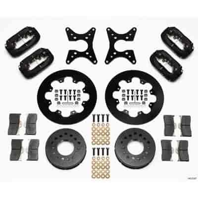 Forged Dual Caliper Dynalite Rear Drag Brake Kit Rear End: Big Ford Flange